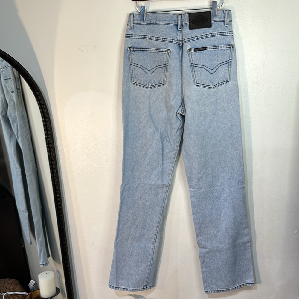 harley davidson vintage boot cut straight high waisted jeans 10L 100% cotton - Picture 6 of 7